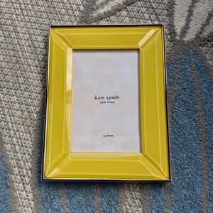 Kate Spade‎ New York for Lenox Yellow Beveled Glass 4x6in Picture Photo Frame